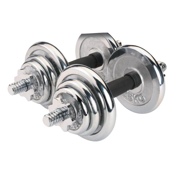 Chrome Weighted Dumbbell Training Box Set - 50kg